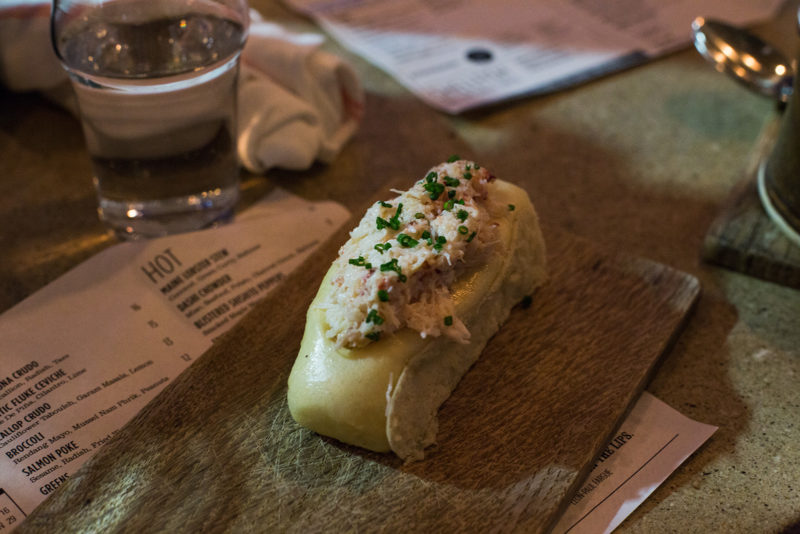 Crab roll on a mantou