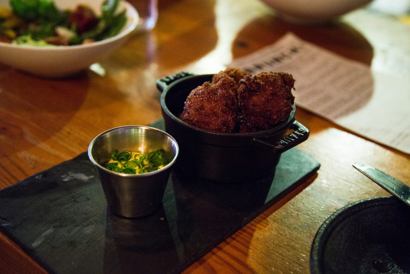 Corn and lobster fritters