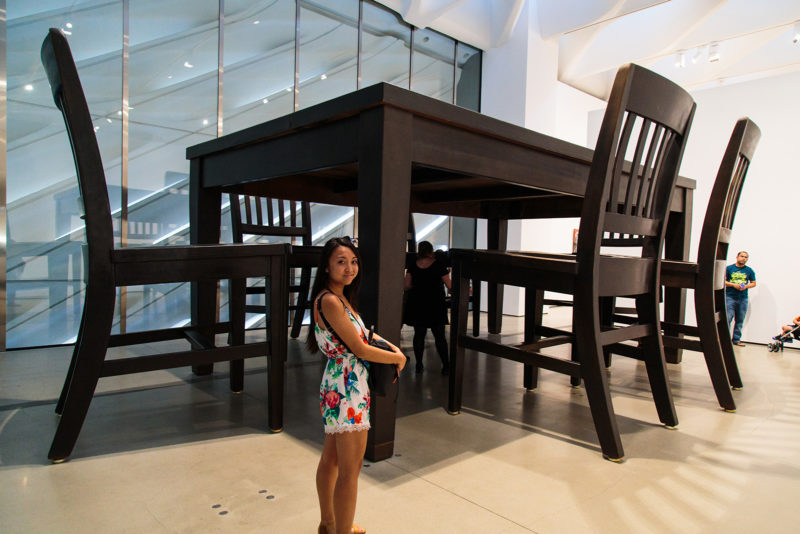 Feeling a bit like Alice in Wonderland. "Under the Table" by Robert Therrien