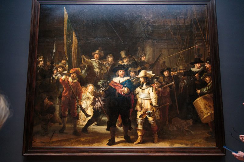 Rembrandt's "The Night Watch" was larger and darker than I thought it'd be.